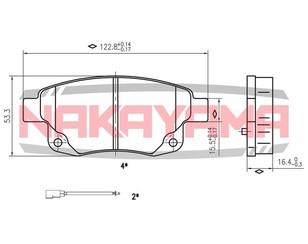 Колодки тормозные задние дисковые к-кт для Ford Transit 2006-2013 новый