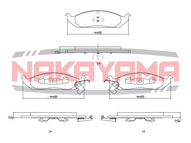 HP8217NY NAKAYAMA Колодки тормозные передние к-кт от производителя по ...