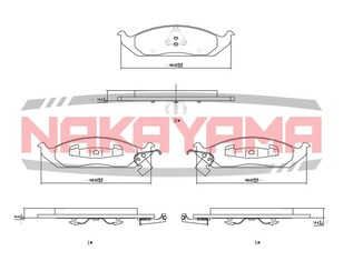 Колодки тормозные передние к-кт для Chrysler Stratus/Cirrus >2001 новый