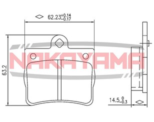 Колодки тормозные задние дисковые к-кт для Mercedes Benz W202 1993-2000 новый