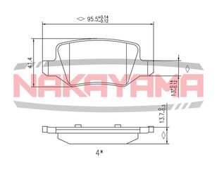 Колодки тормозные задние дисковые к-кт для Mercedes Benz VANEO W414 2001-2006 новый