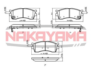 Колодки тормозные передние к-кт для Kia Carens 2000-2002 новый