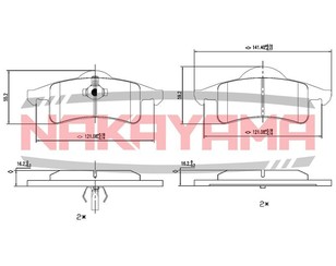 Колодки тормозные задние дисковые к-кт для Jeep Grand Cherokee (WJ, WG) 1999-2004 новый