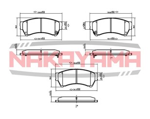 Колодки тормозные передние к-кт для Mazda Mazda 6 (GH) 2007-2013 новый