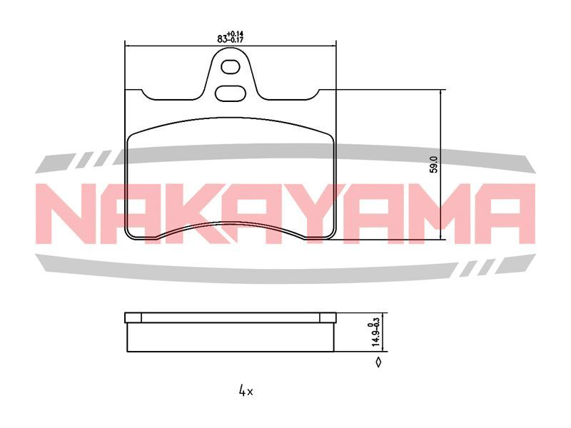 HP8559NY NAKAYAMA Колодки тормозные задние дисковые к-кт от ...
