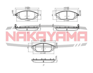 Колодки тормозные передние к-кт для Chevrolet Spark 2010-2015 новый