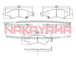 Колодки тормозные передние к-кт для Ford Ranger 2012-2015 новый