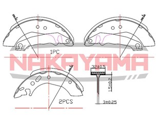 Колодки барабанные к-кт для Ford KA 1996-2008 новый