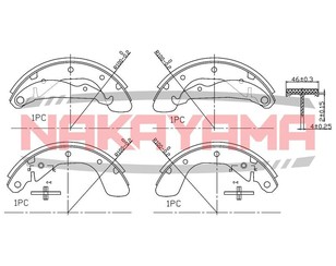 Колодки барабанные к-кт для Opel Astra F 1991-1998 новый