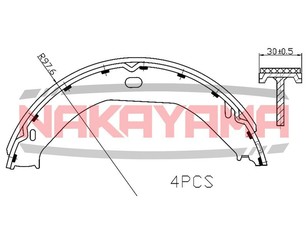 Колодки ручного тормоза к-кт для Jeep Grand Cherokee (WH/WK) 2005-2010 новый