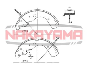 Колодки барабанные к-кт для Ford Ranger 1998-2006 новый