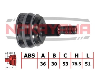 ШРУС наружный передний для Audi A3 (8L1) 1996-2003 новый