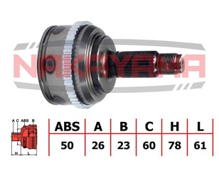 ШРУС наружный передний для Honda Civic 2001-2005 новый