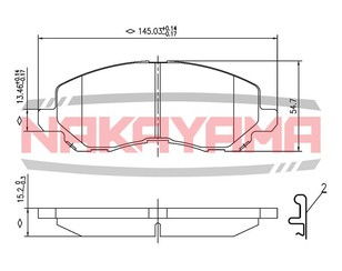 Колодки тормозные передние к-кт для Dodge Caliber 2006-2011 новый