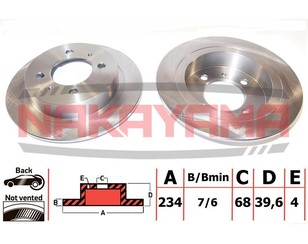 Диск тормозной задний для Nissan Sunny N14 1990-1995 новый