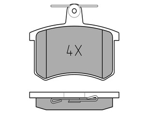 Колодки тормозные задние дисковые к-кт для Audi 80/90 [B4] 1991-1995 новый