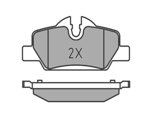 Колодки тормозные задние дисковые к-кт для Mini F56 2014> новый