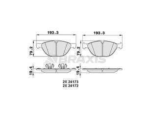 Колодки тормозные передние к-кт для BMW X5 E70 2007-2013 новый