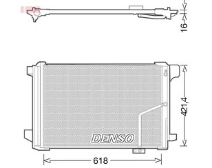 Радиатор кондиционера (конденсер) для Mercedes Benz W204 2007-2015 новый