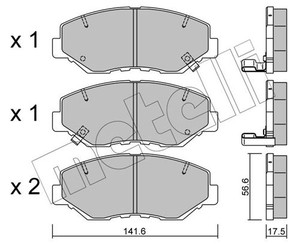 Колодки тормозные передние к-кт для Honda CR-V 2002-2006 новый