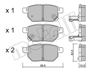 Колодки тормозные задние дисковые к-кт для Lexus CT 200H 2011-2018 новый