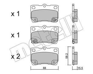 Колодки тормозные задние дисковые к-кт для Lexus GS 300/400/430 2005-2011 новый
