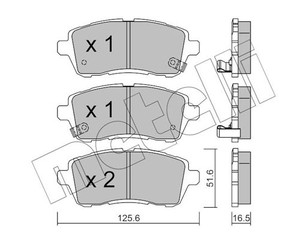 Колодки тормозные передние к-кт для Mazda Mazda 2 (DE) 2007-2014 новый