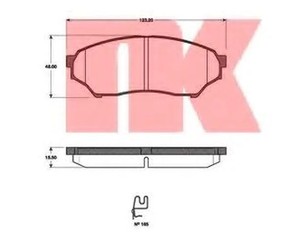 Колодки тормозные передние к-кт для Mitsubishi Pajero Pinin (H6,H7) 1999-2005 новый