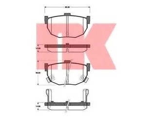 Колодки тормозные задние дисковые к-кт для Nissan Maxima (J30) 1988-1994 новый