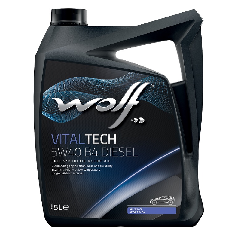 Масло WOLF VITALTECH 5W40 B4 DIESEL 5L СИНТЕТИКА купить в ЕвроАвто