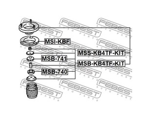 Втулка переднего амортизатора для Mitsubishi L200 (KK/KL) 2015> новый