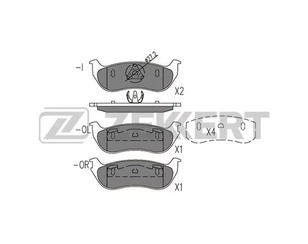 Колодки тормозные задние дисковые к-кт для Ford America Explorer 2001-2011 новый