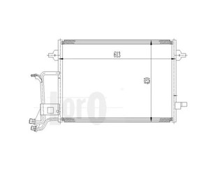 Радиатор кондиционера (конденсер) для Audi Allroad quattro 2000-2005 новый