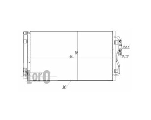 Радиатор кондиционера (конденсер) для BMW 3-serie F30/F31/F80 2011-2020 новый