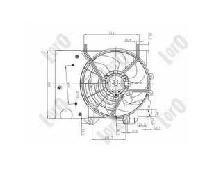 Вентилятор радиатора для Peugeot 301 2013> новый