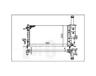 Радиатор основной для Fiat Punto II (188) 1999-2010 новый
