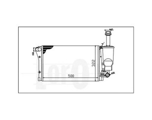 Радиатор основной для Fiat Panda 2003-2012 новый