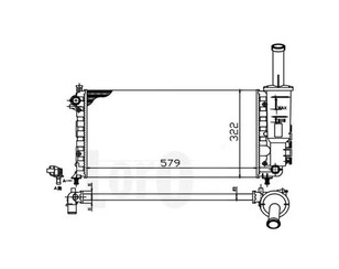 Радиатор основной для Fiat Punto II (188) 1999-2010 новый