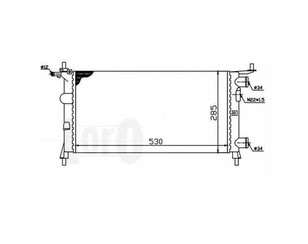 Радиатор основной для Opel Corsa B 1993-2000 новый