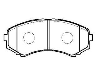 Колодки тормозные передние к-кт для Mitsubishi ENDEAVOR 2003-2011 новый