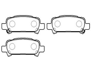 Колодки тормозные задние дисковые к-кт для Subaru Forester (S11) 2002-2007 новый