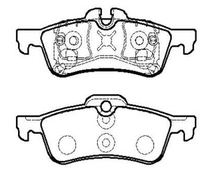 Колодки тормозные задние дисковые к-кт для Mini Cooper 2000> новый