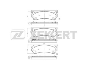 Колодки тормозные передние к-кт для Chevrolet Tahoe II 2000-2006 новый