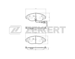 Колодки тормозные передние к-кт для VW Sharan 2010> новый