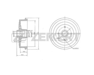 Барабан тормозной для Chevrolet Lanos 2004-2010 новый