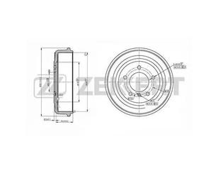 Барабан тормозной для Mercedes Benz G-Class W460 1979-1993 новый