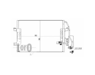 Радиатор кондиционера (конденсер) для Mercedes Benz VANEO W414 2001-2006 новый