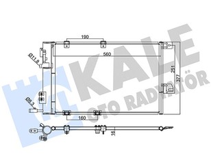 Радиатор кондиционера (конденсер) для Opel Zafira A (F75) 1999-2005 новый