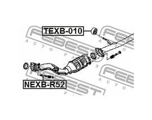 Болт подвески глушителя для Nissan X-Trail (T31) 2007-2014 новый
