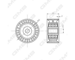 Ролик-натяжитель ремня ГРМ для Ford Fusion 2002-2012 новый